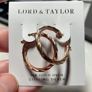 Lord & Taylor twist hoop earrings